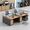 Glass-Screened 4-Way Modular Office Desk thumb 1