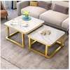 *2 in 1  square  tempered glass nesting Tables thumb 1