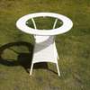 White Outdoor Rattan Dining Set thumb 3