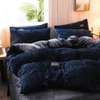 Velvet Duvet Bedding Set Queen Ribbed Texture Size 6*7 thumb 0