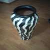 Zebra shaped clay flower pot thumb 1