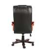 Office Chair: Leather Office Seat With Mahogany Armrest thumb 1