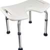Bath Stool, Height-Adjustable, U-Shape Seat, Anti-Slip Tips thumb 1