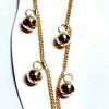 Womens Boho gold tone anklets with earrings thumb 2