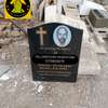 Upright Granite Headstones with Personalized Image thumb 1