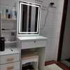 Brown Modern Dressing Table with LED Lighted Mirror thumb 0