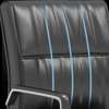 Office Chairs: Non-Rolling Leather High-back Office Chair thumb 4