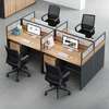 Office Workstation : Ergonomic Layout Office 4-Way WorkDesk thumb 4