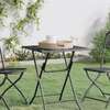 Black Metal Folding Glass Dinning Table thumb 7