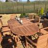 Mahogany /Mvule outdoors dining table and chairs thumb 3