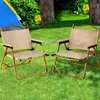 Brown Metal Portable Outdoor Garden Chair thumb 0