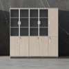 File Cabinet: Designed Wood File Cabinet With Glass Door thumb 0