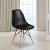 Plastic Wooden Base Armless Home Dining Chair thumb 4