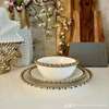 The 30pcs Nordic classy dinner set with gold rim. thumb 1