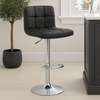 Chrome Base Leather Height Adjustable Counter Barstool thumb 4