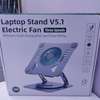 Adjustable Laptop Stand with Fan and 360 Degree Rotating Bas thumb 1