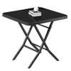 Black Square Glass Foldable and Portable Dining Table thumb 3