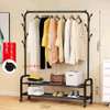 Cloth Rack With Double Lower Storage & Lockable Wheels thumb 0