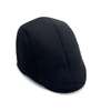 Mens Black Newsboy cap with leather watch thumb 1