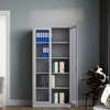 Contemporary Steel Office Cabinet with Glass Doors thumb 5