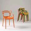 Chair: Twig Plastic Chair, Stackable Design, Bistro Style thumb 3