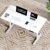 Office Desk: 140cm White Adjustable Stand Home Office Table thumb 0