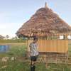 Natural Thatch Gazebo Wooden Poles Spacious Shade thumb 6