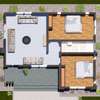 Modern 2 Bedroom Bungalow House Plan thumb 1