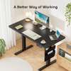 Electric Standing Desk; 48x24 Inch with Headphone Hook thumb 7