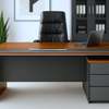 Office Desk: 1.8M Sleek Wood-Grain Finish L-Desk thumb 0