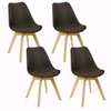 Padded Eames Chair with wooden legs thumb 2