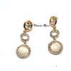 Womens Gold Tone Drop earrings with box thumb 1