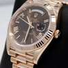 Rolex President 40mm Day-Date Rose Gold Chocolate Dial Watch thumb 2