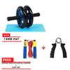 AB Wheel Roller + Knee Mat + Free Rope + Hand Grip thumb 0