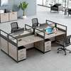 4-Person Modular Office Desk – Modern Cubicle Workstation thumb 2