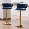 Gold Metal Swivel Barstool and Adjustable Height thumb 3