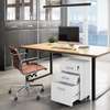 3‑Drawer Mobile File Cabinet in White thumb 3
