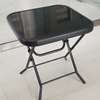 Black Metal Folding Glass Dinning Table thumb 9