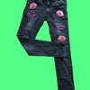 Kids Slim Fit Jeans with Vibrant Lips Patches thumb 1