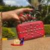 Maroon Studded Clutch Bag From UK thumb 0