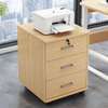 Office  Cabinet: 3- Drawer Wood Office Cabinet thumb 1