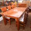 6 seater solid mahogany dining table sets thumb 2