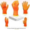 Orange latex rubber coated gloves, cut resistance. thumb 0