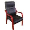 Office Chair: Mahogany Arm & Base Leather Office Chair thumb 4