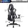 Gaming Chairs: Racing White Reclining Gaming Chair thumb 1