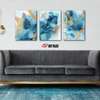 Blue abstract wall hanging (3 piece) thumb 3