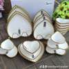 The 30pcs Nordic classy dinner set with gold rim. thumb 3