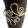 Womens Golden Spiral Armlet with earrings thumb 2