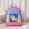 Kids school bag Silicone Toys Pop It Backpack Children's thumb 3