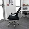 Modern Black Office Chair with Mesh Backrest thumb 3